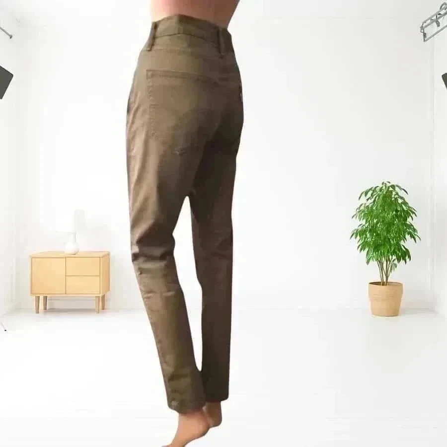 Levi's 512 - slim taper fit - high waist, stretch, khaki / olive color – photo 5